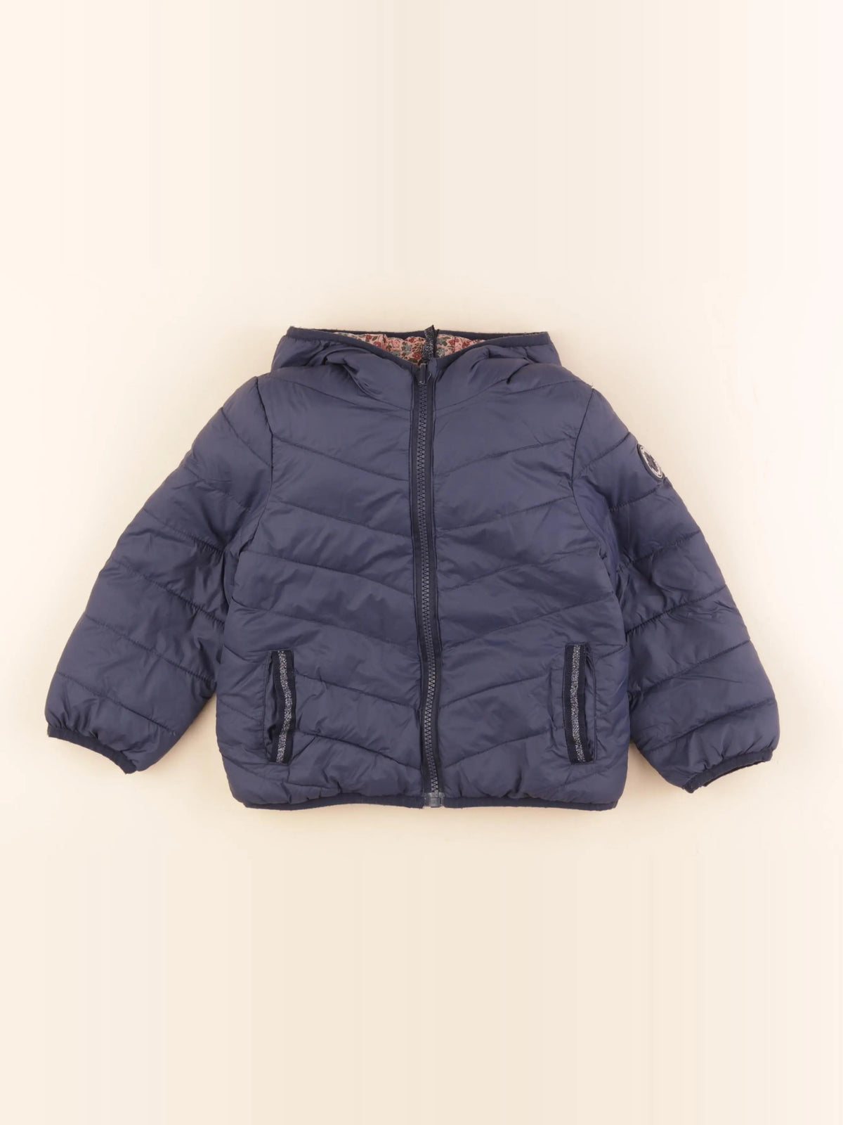 Vertbaudet - doudoune réversible multicolore - 4 ans