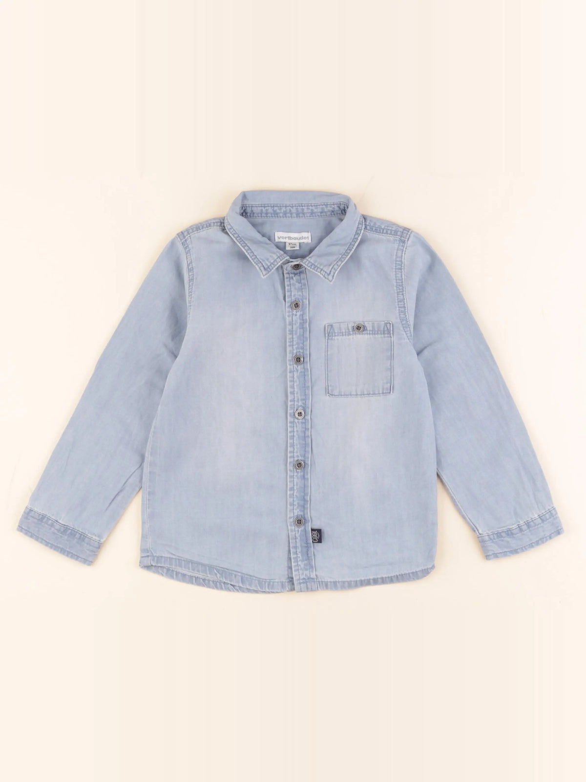 Vertbaudet - chemise bleu - 3 ans