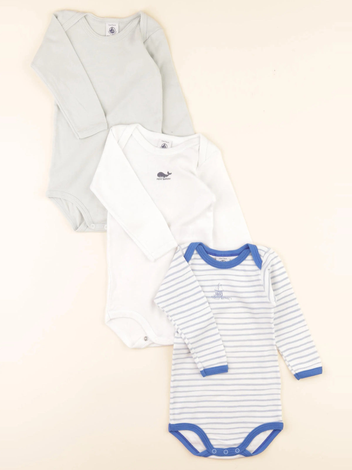 Lot de 3 bodies en coton multicolore