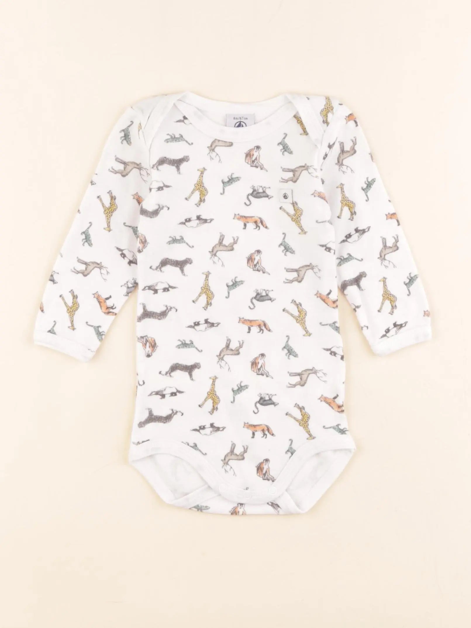 Petit Bateau - body blanc - 6 mois