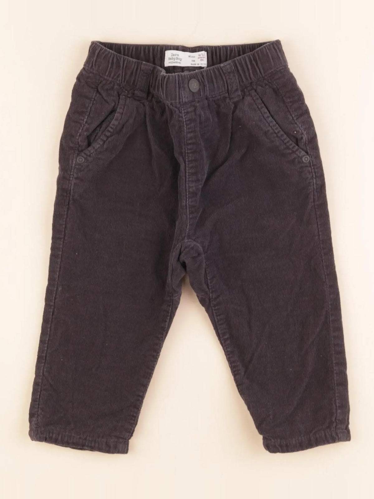 Zara - pantalon doublé taupe - 9/12 mois