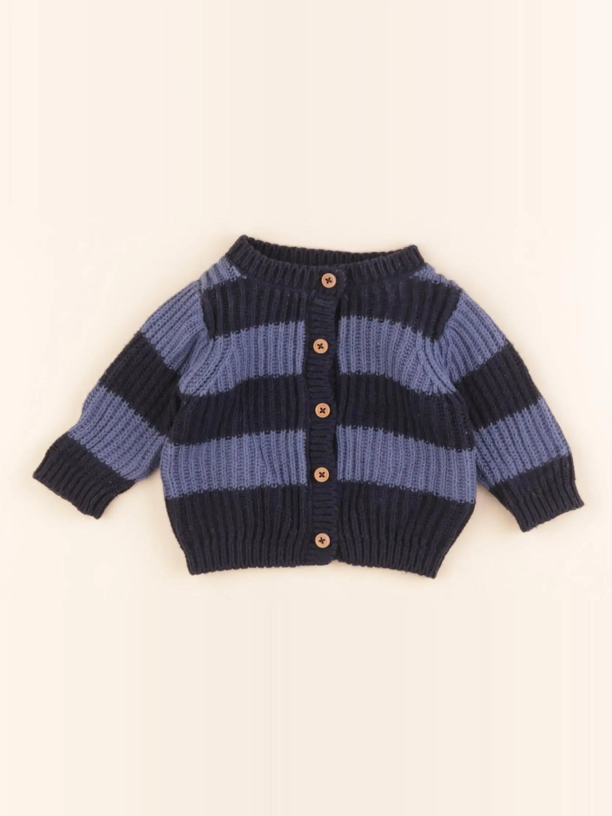 Boutchou - gilet bleu - 1 mois