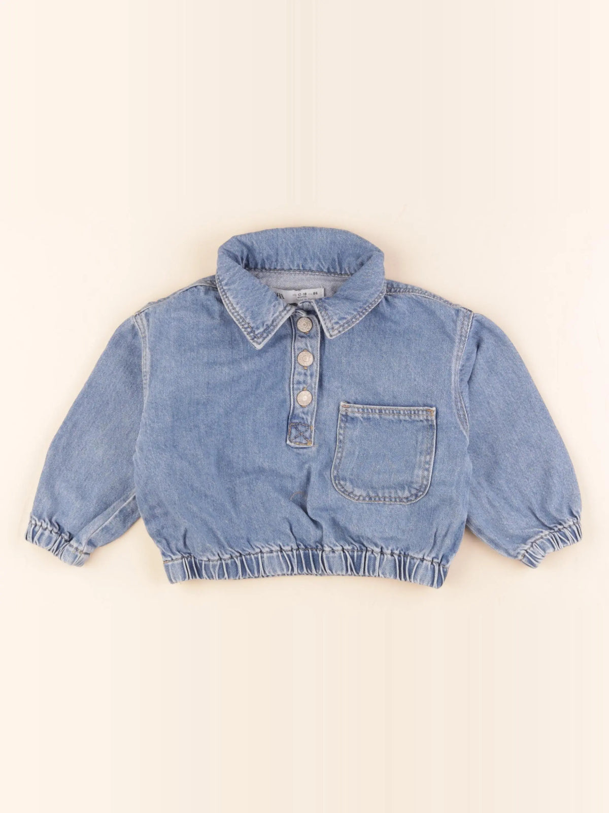 Zara - chemise bleu - 12/18 mois