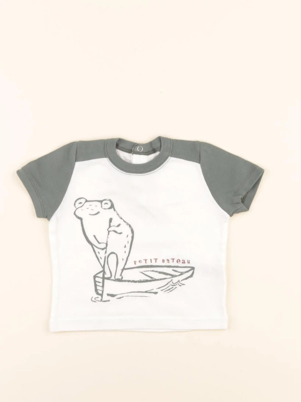 Tee-shirt beige, vert