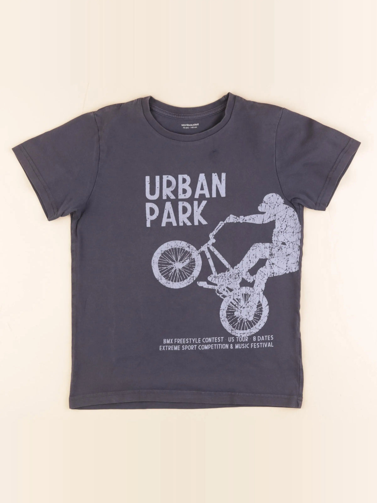 Vertbaudet - tee-shirt bleu - 10 ans