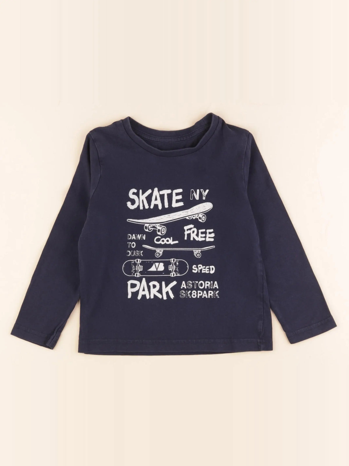 Vertbaudet - tee-shirt bleu - 4 ans