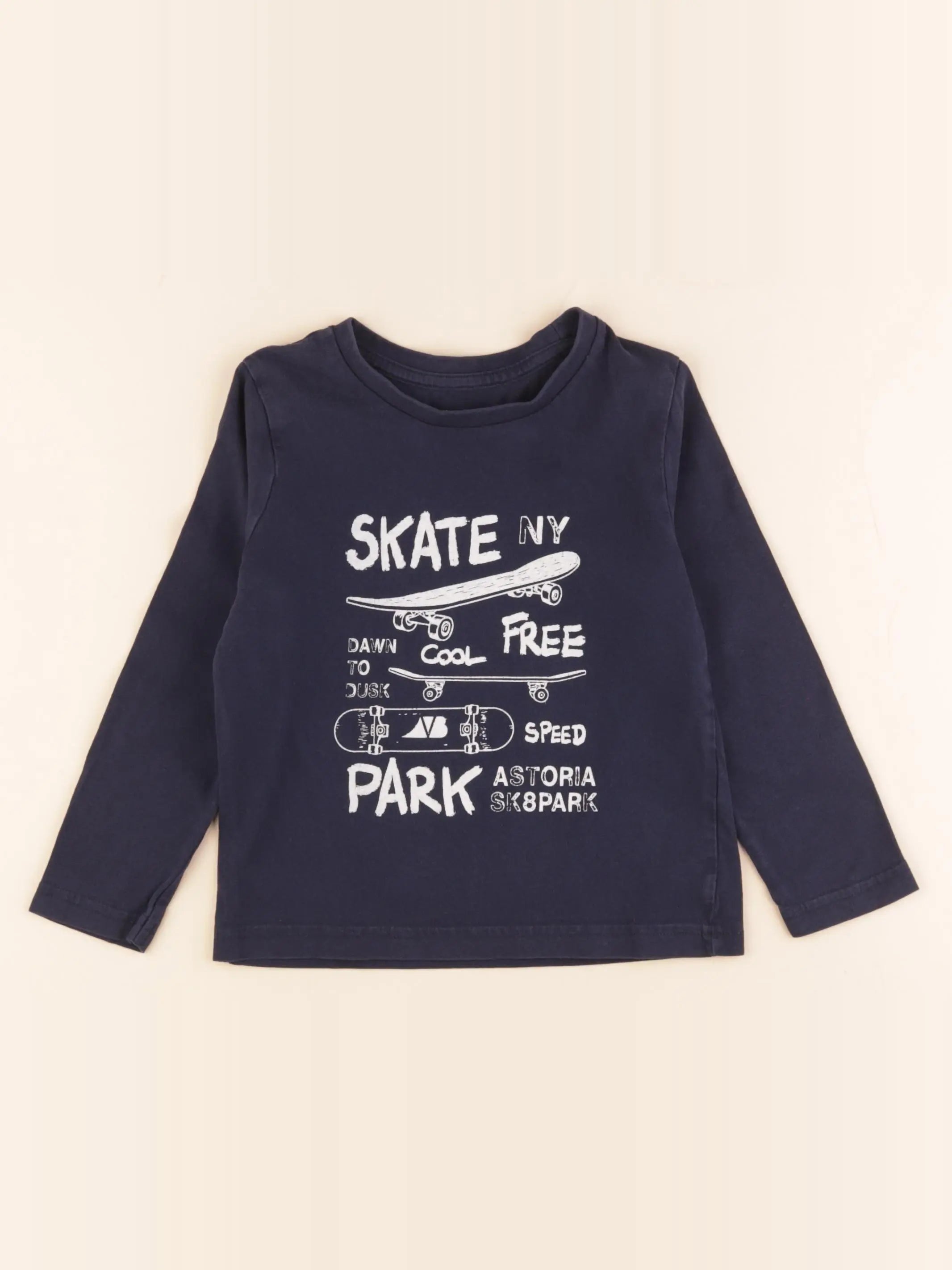 Vertbaudet - tee-shirt bleu - 4 ans