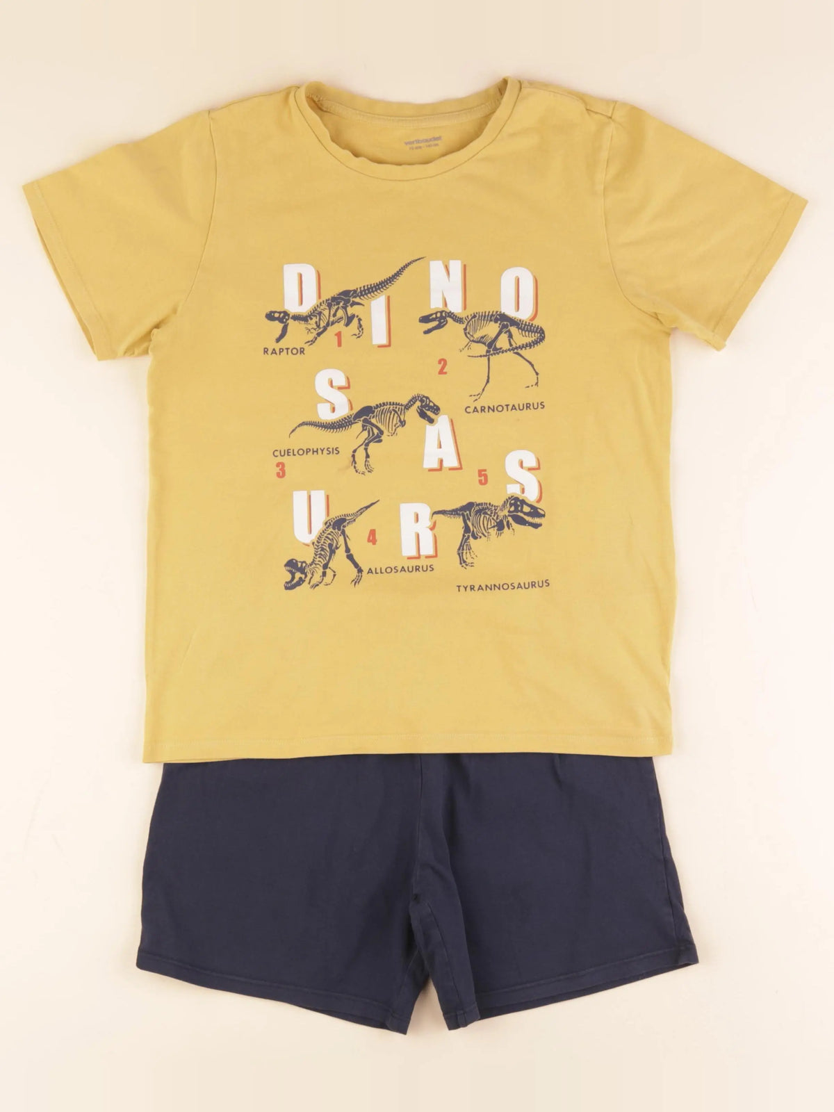 Vertbaudet - pyjama coton jaune - 10 ans