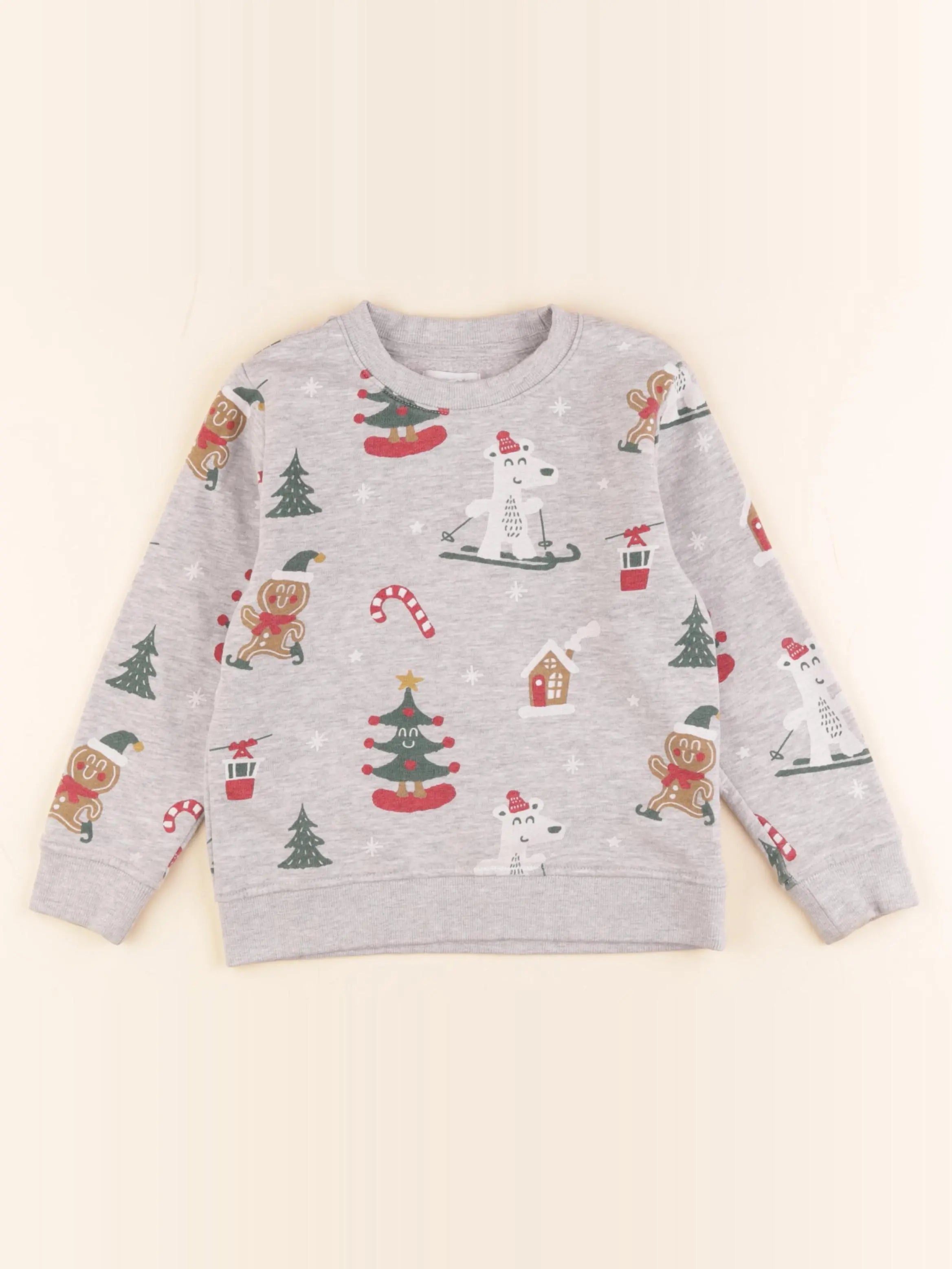 Vertbaudet - sweat gris - 5 ans