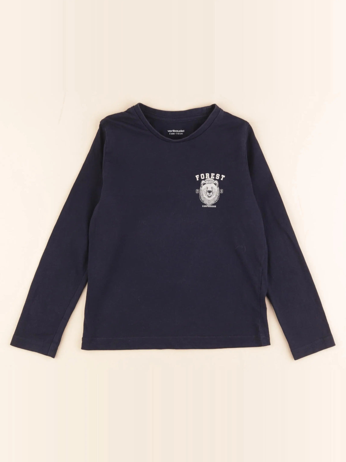 Vertbaudet - tee-shirt bleu - 5 ans