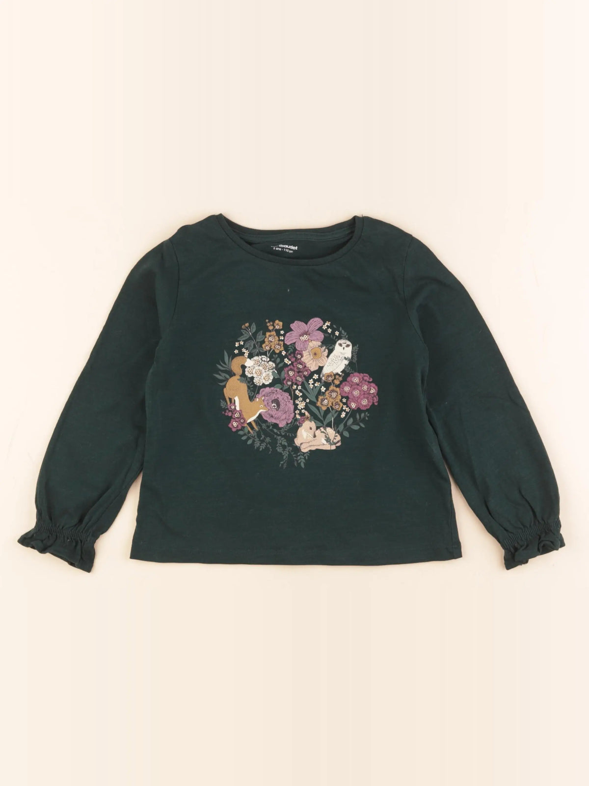 Vertbaudet - tee-shirt vert - 5 ans