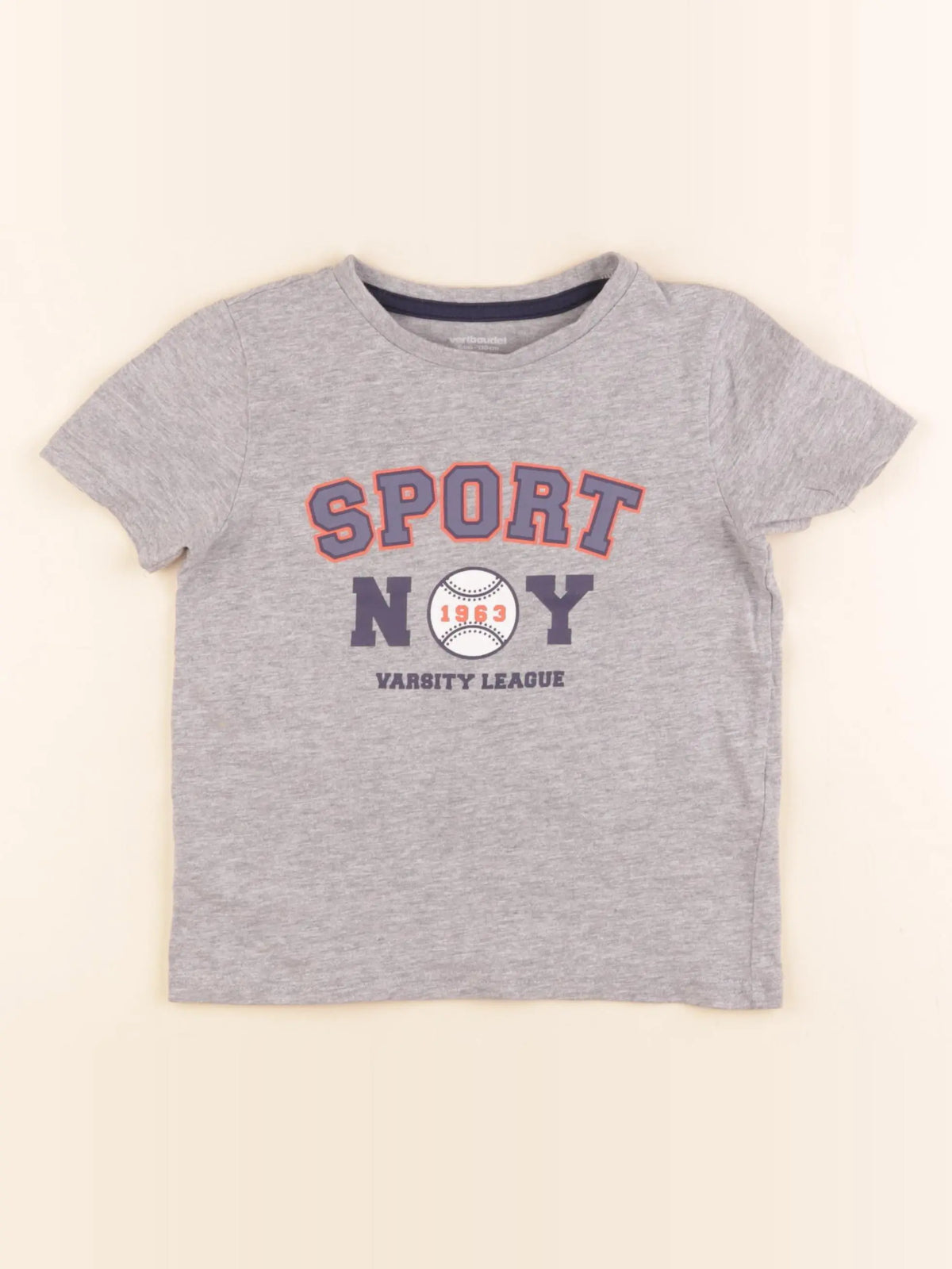 Vertbaudet - tee-shirt gris - 5 ans