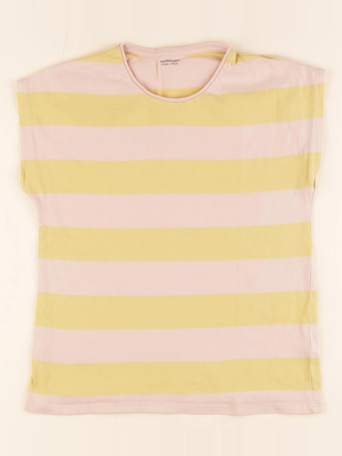 Vertbaudet - tee-shirt jaune, rose - 10 ans