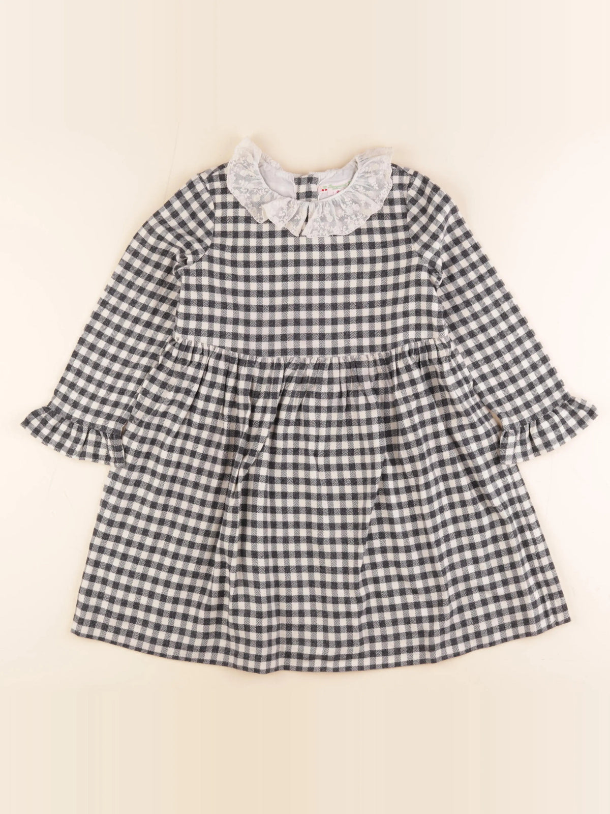 Bonpoint - robe blanc, noir - 8 ans