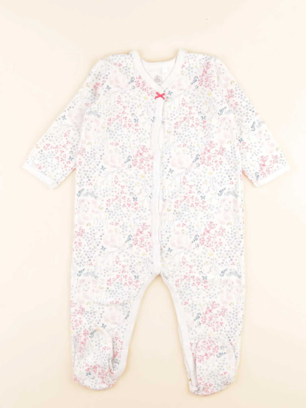 Pyjama coton blanc, or