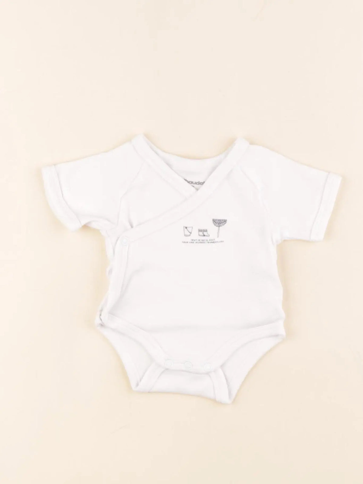 Vertbaudet - body blanc - 0 mois