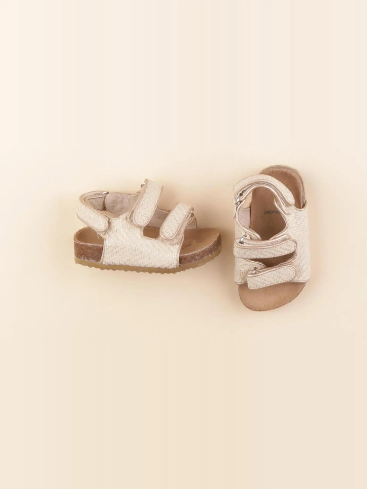 Vertbaudet - sandales beige, or - pointure 20