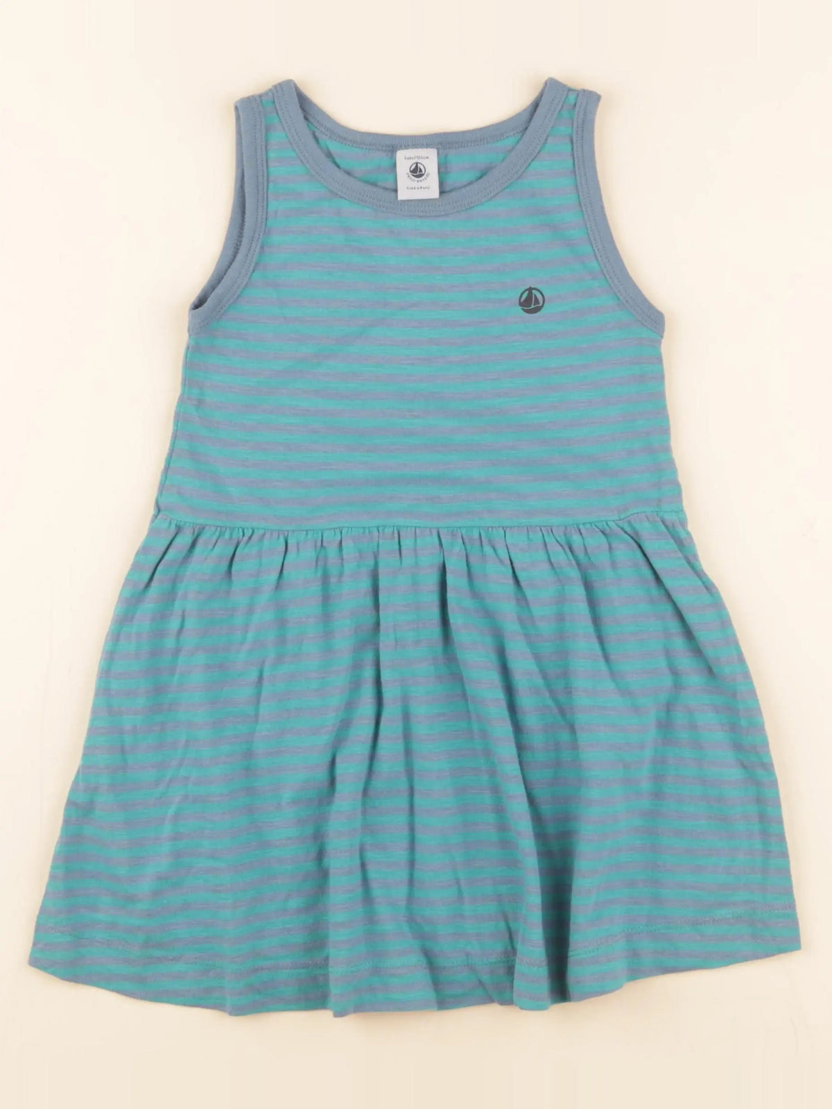 Petit Bateau - robe bleu - 4 ans