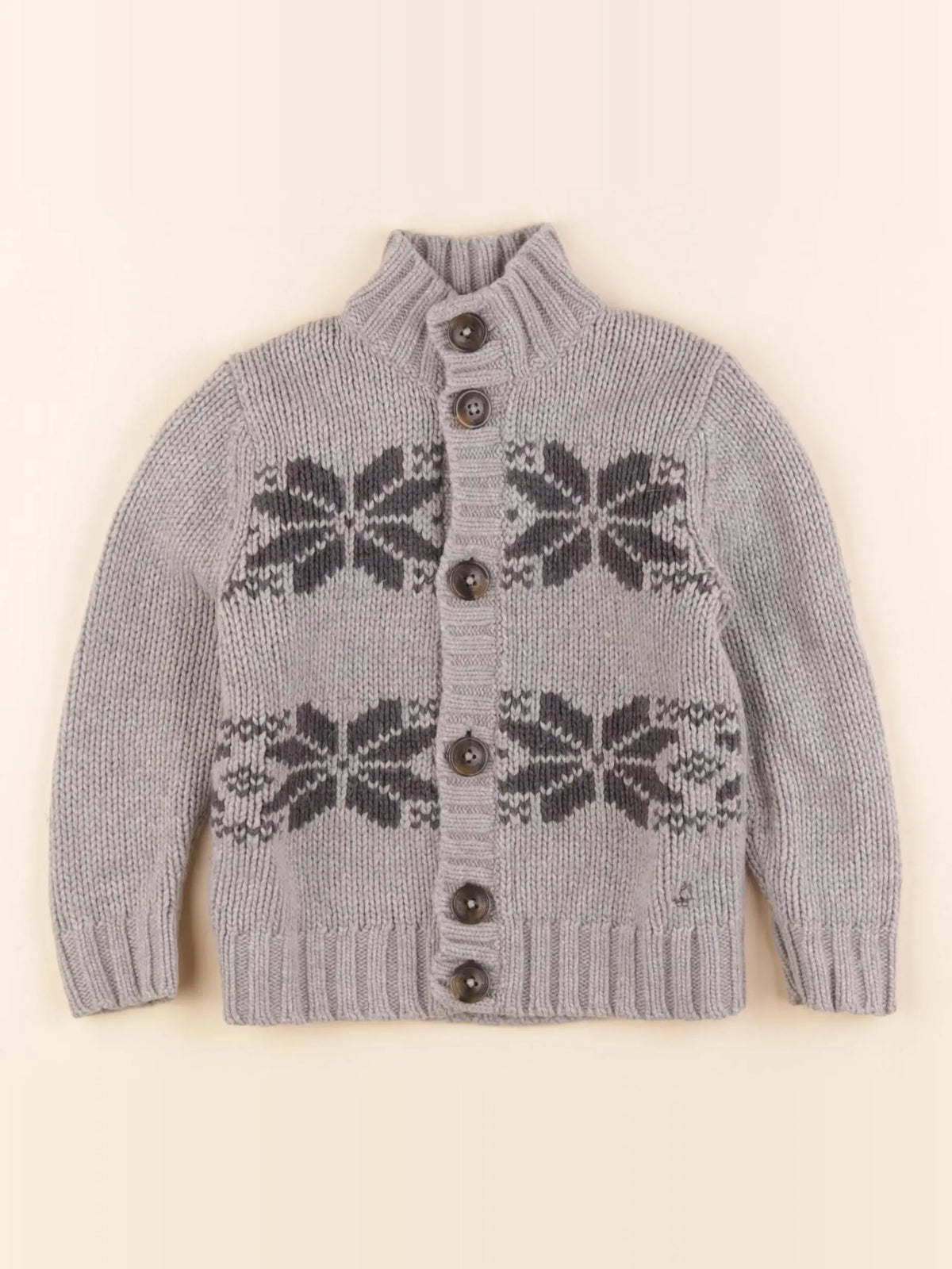 Petit Bateau - gilet gris - 4 ans