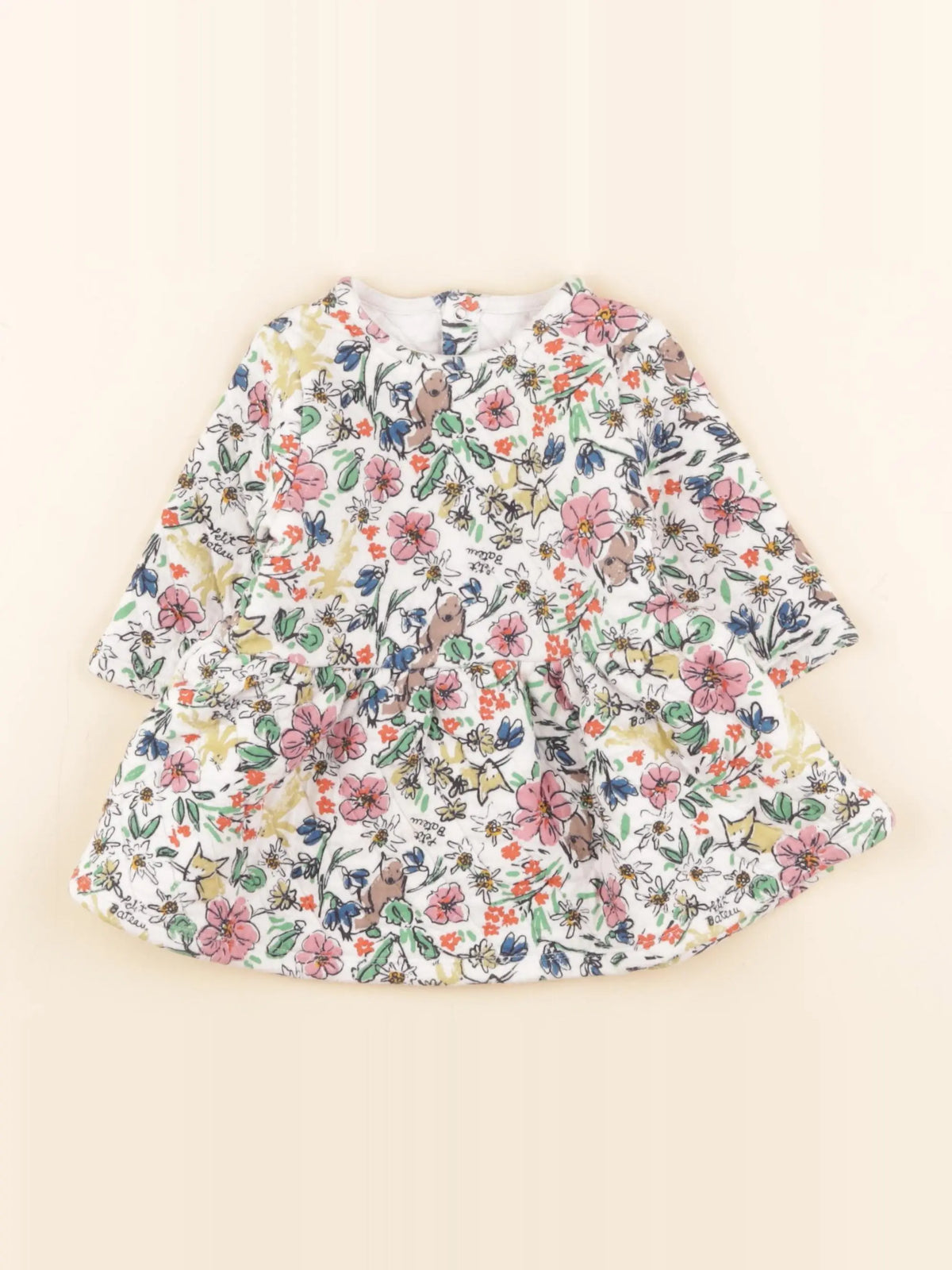 Petit Bateau - robe multicolore - 6 mois