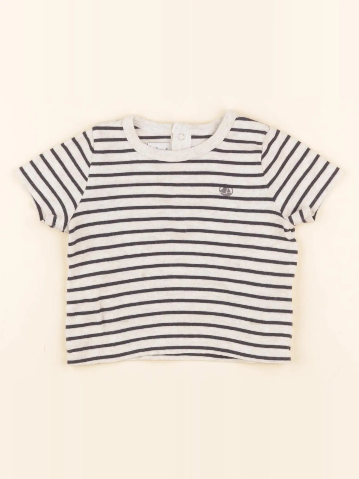 Tee-shirt gris, bleu