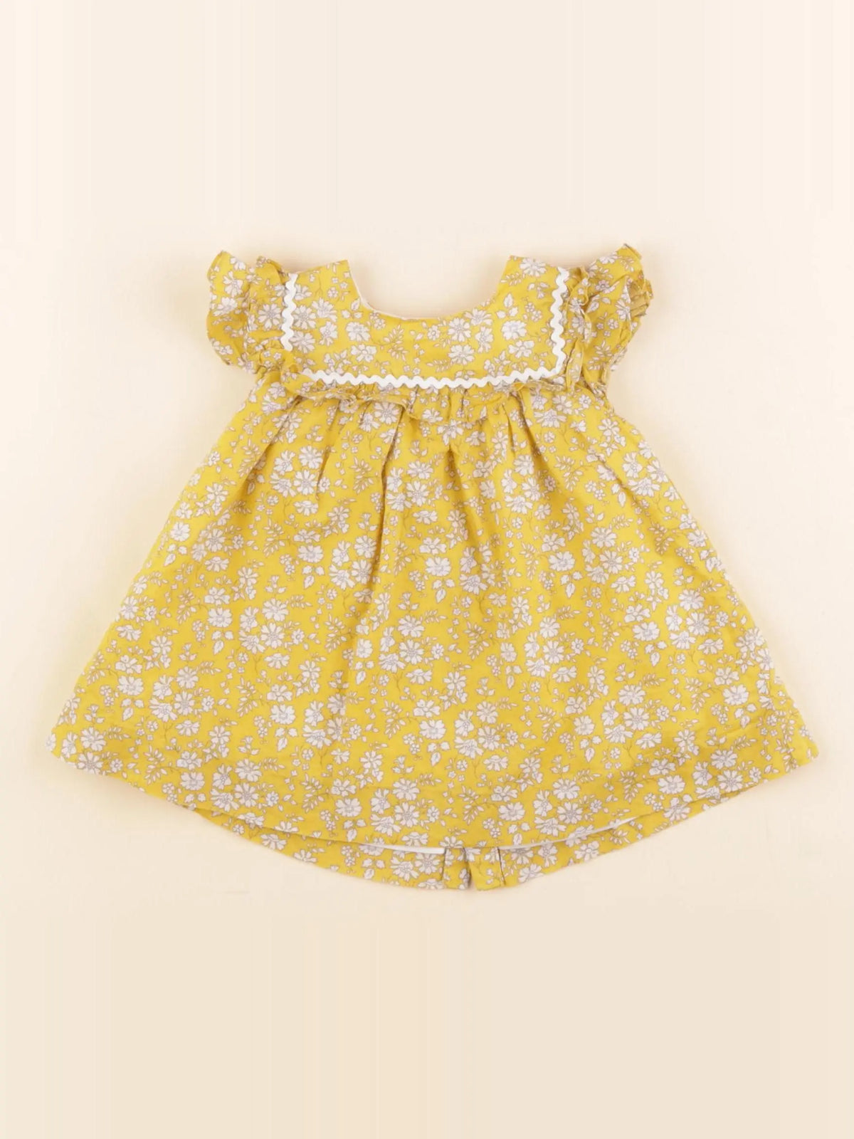 Jacadi - robe liberty jaune - 3 mois