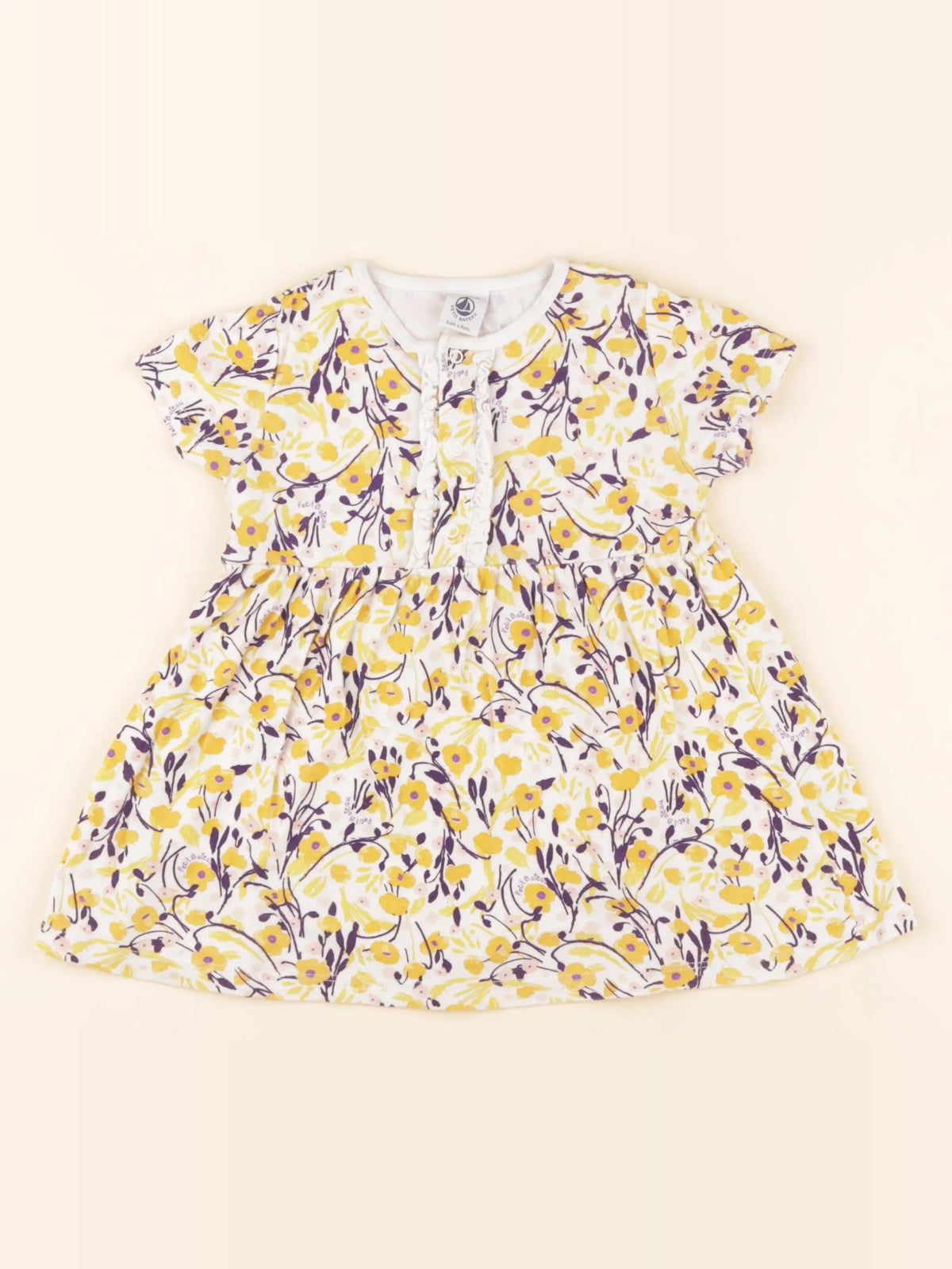 Robe jaune, violet