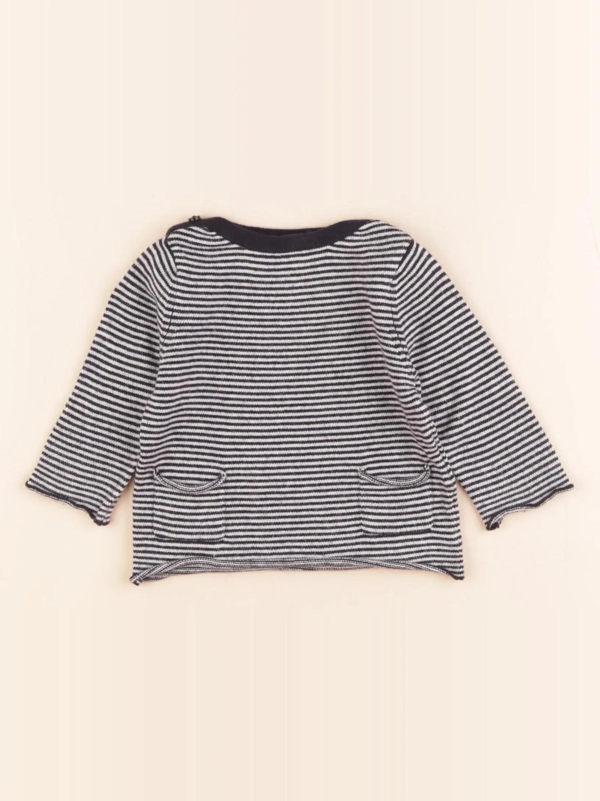 Cyrillus - tee-shirt blanc, bleu - 3 mois