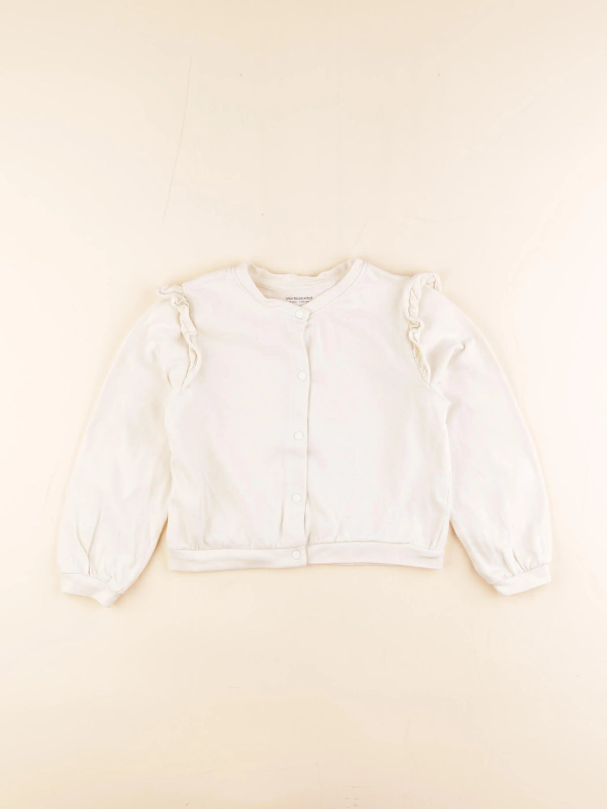 Vertbaudet - sweat beige - 6 ans