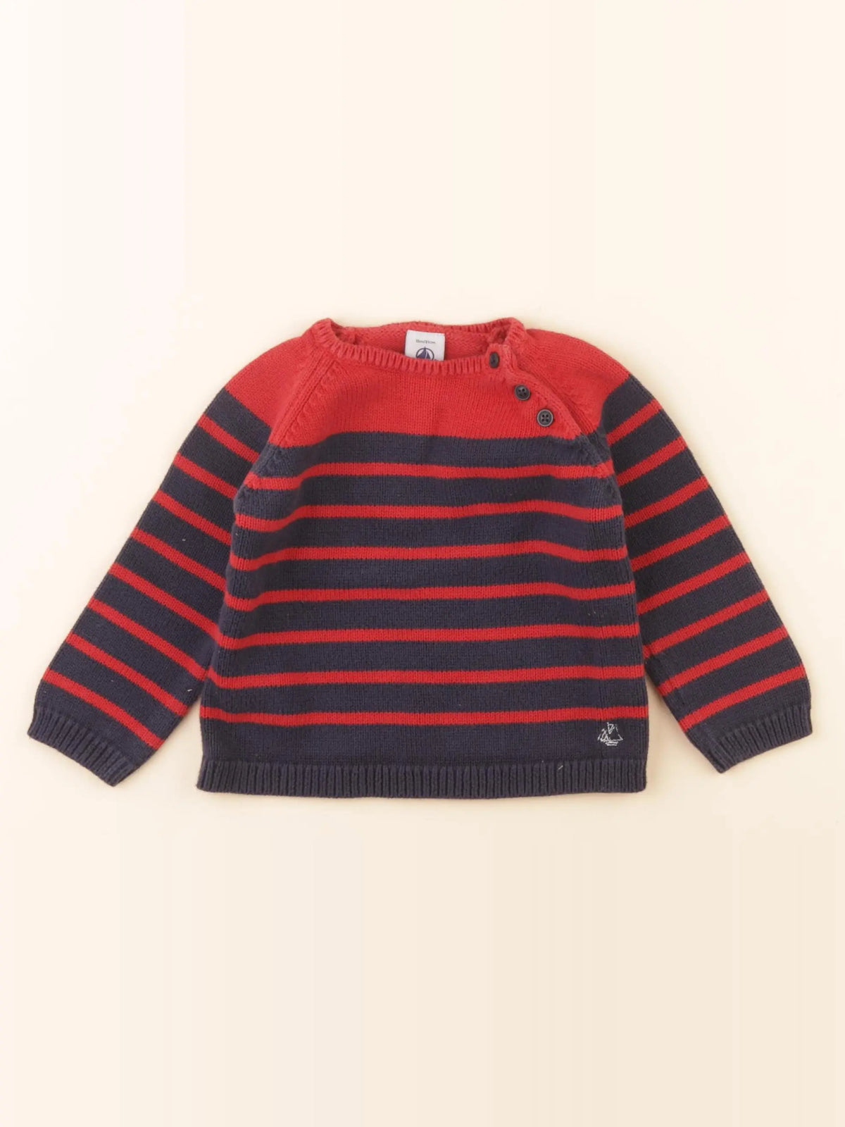 Pull rouge, bleu