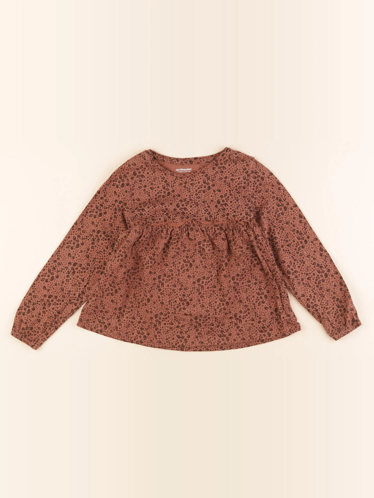 Vertbaudet - tee-shirt marron - 5 ans