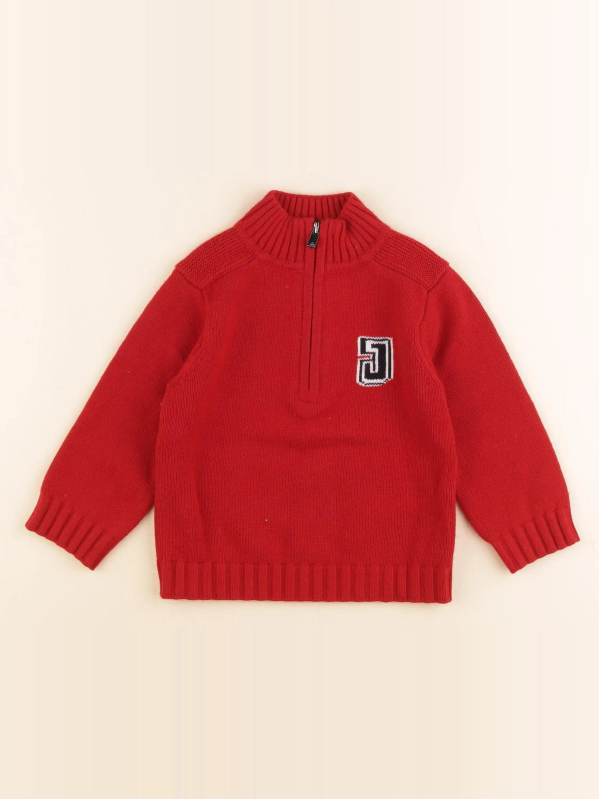 Jacadi - pull rouge - 36 mois