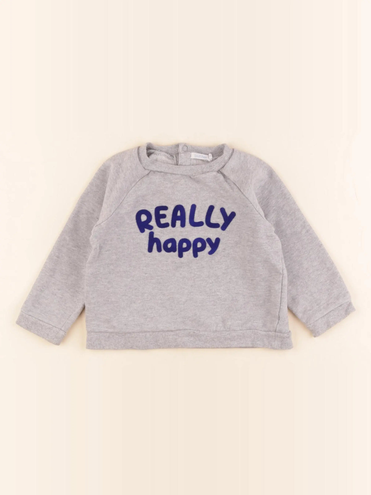 Boutchou - sweat gris, bleu - 18 mois