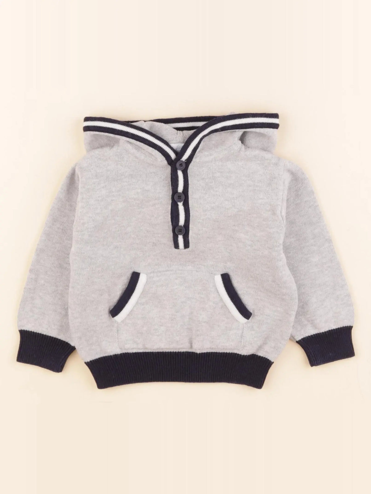 Jacadi - pull gris - 12 mois