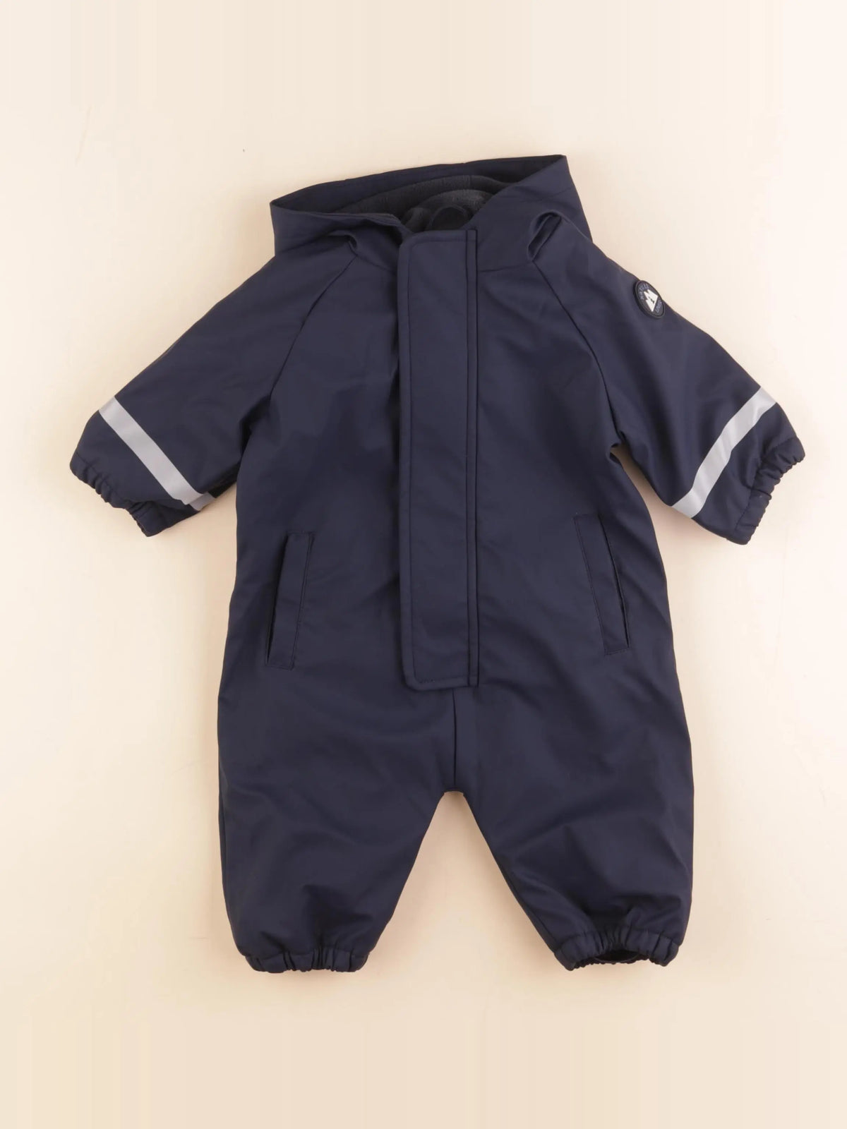 Petit Bateau - combinaison de  pluie bleu - 6 mois
