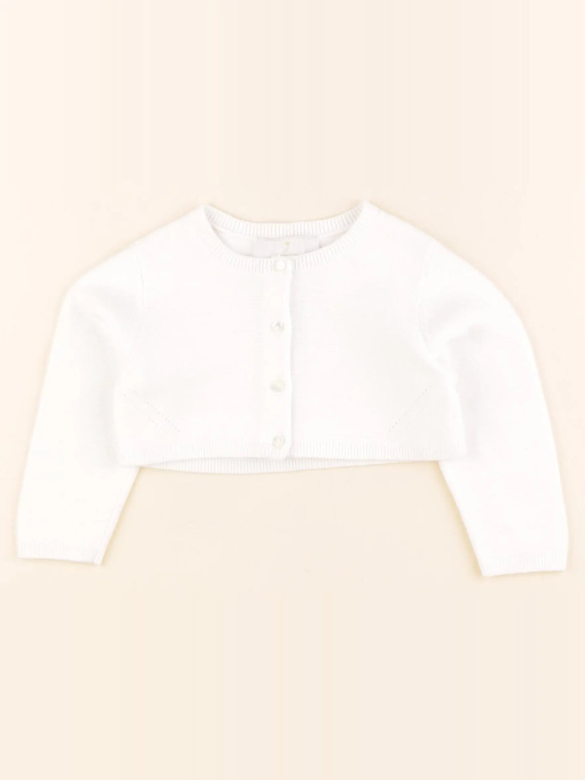 Jacadi - gilet court blanc - 18 mois