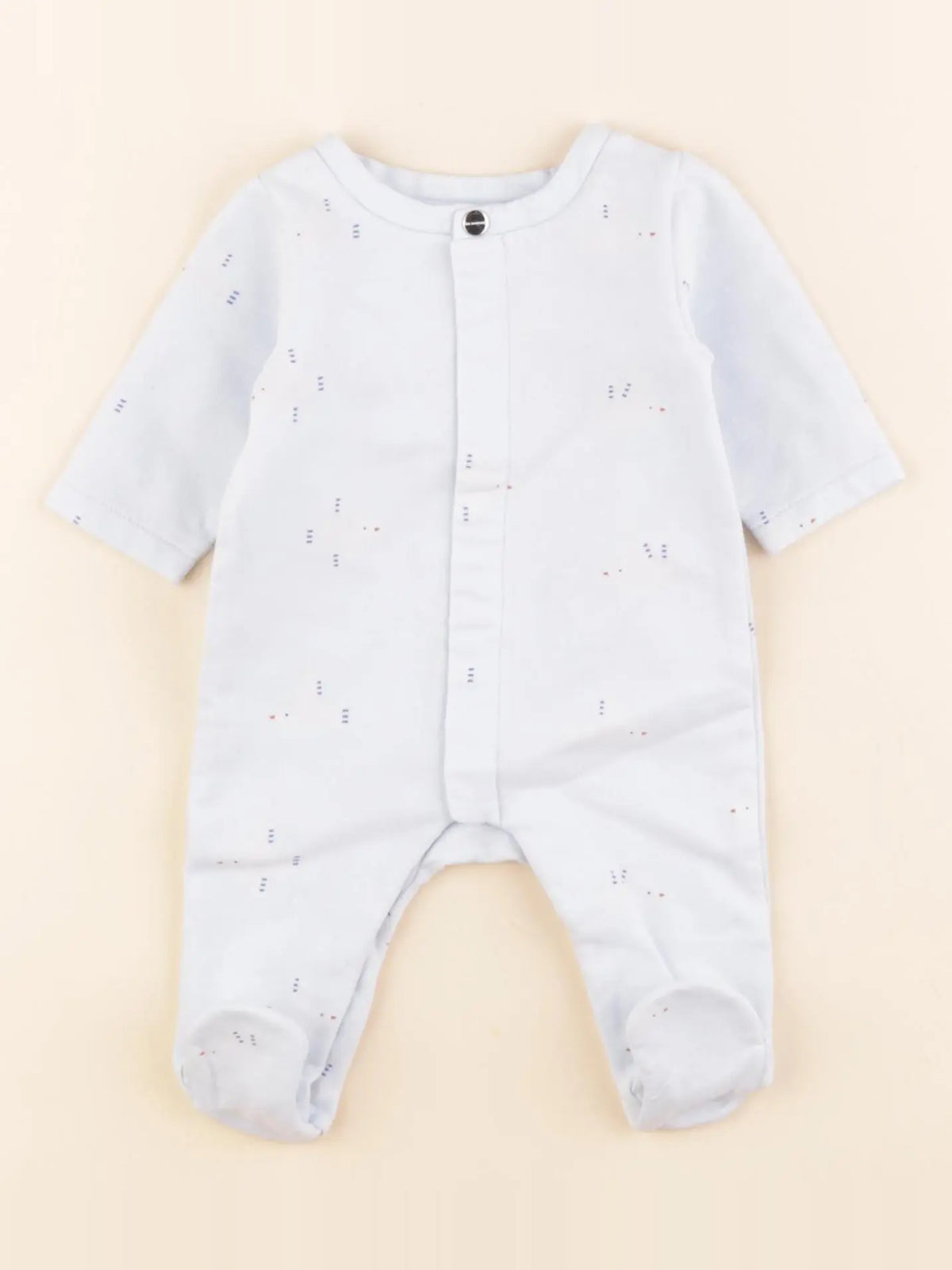 Jacadi - pyjama coton bleu - 1 mois