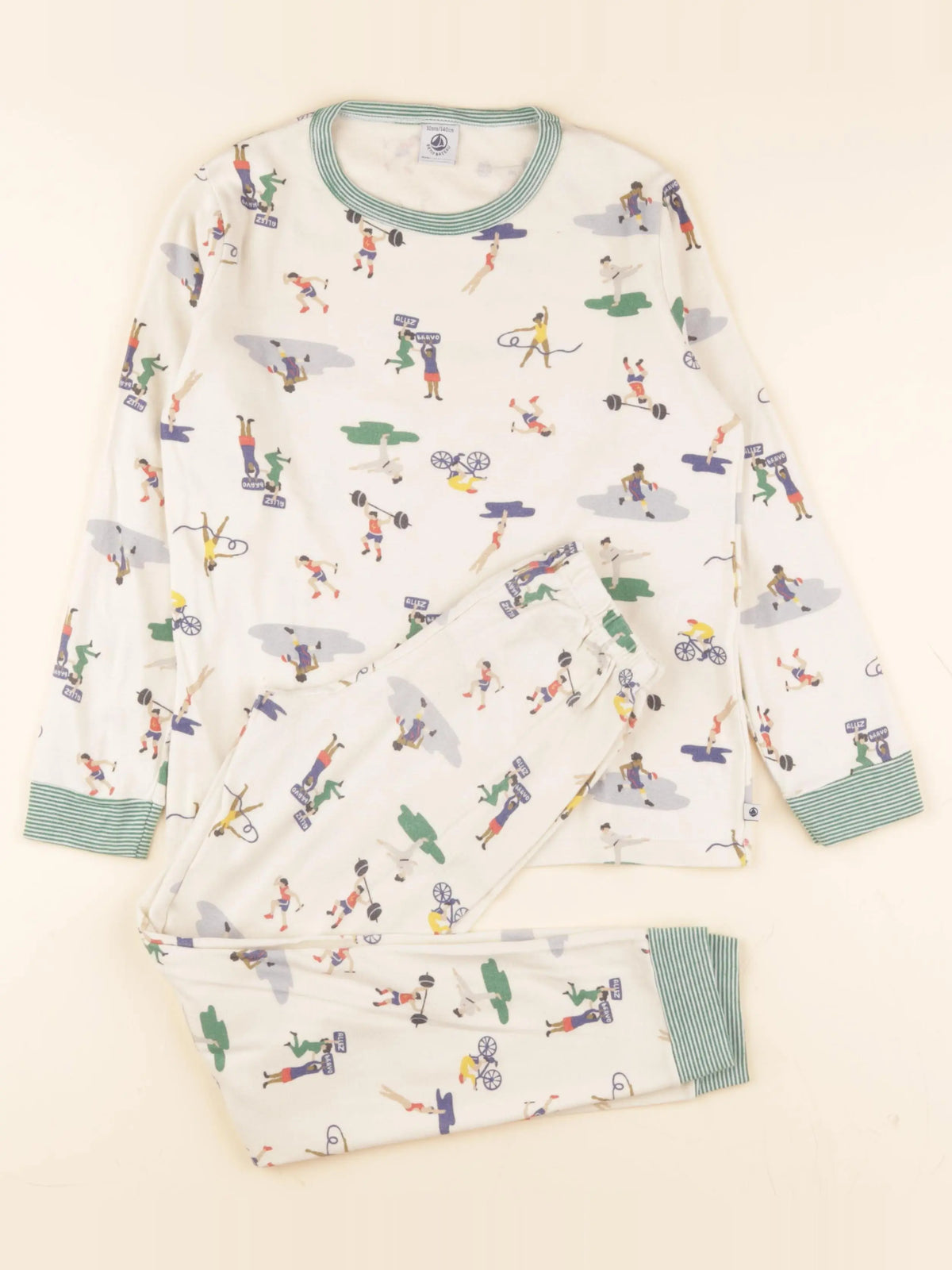 Pyjama coton beige