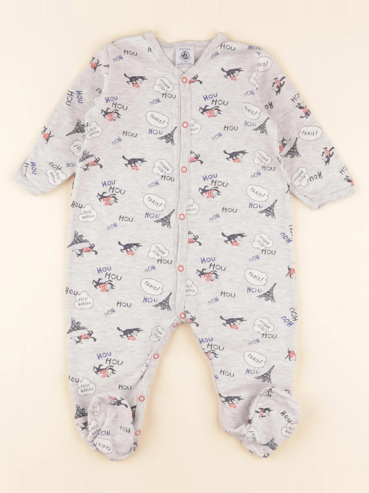 Pyjama coton gris
