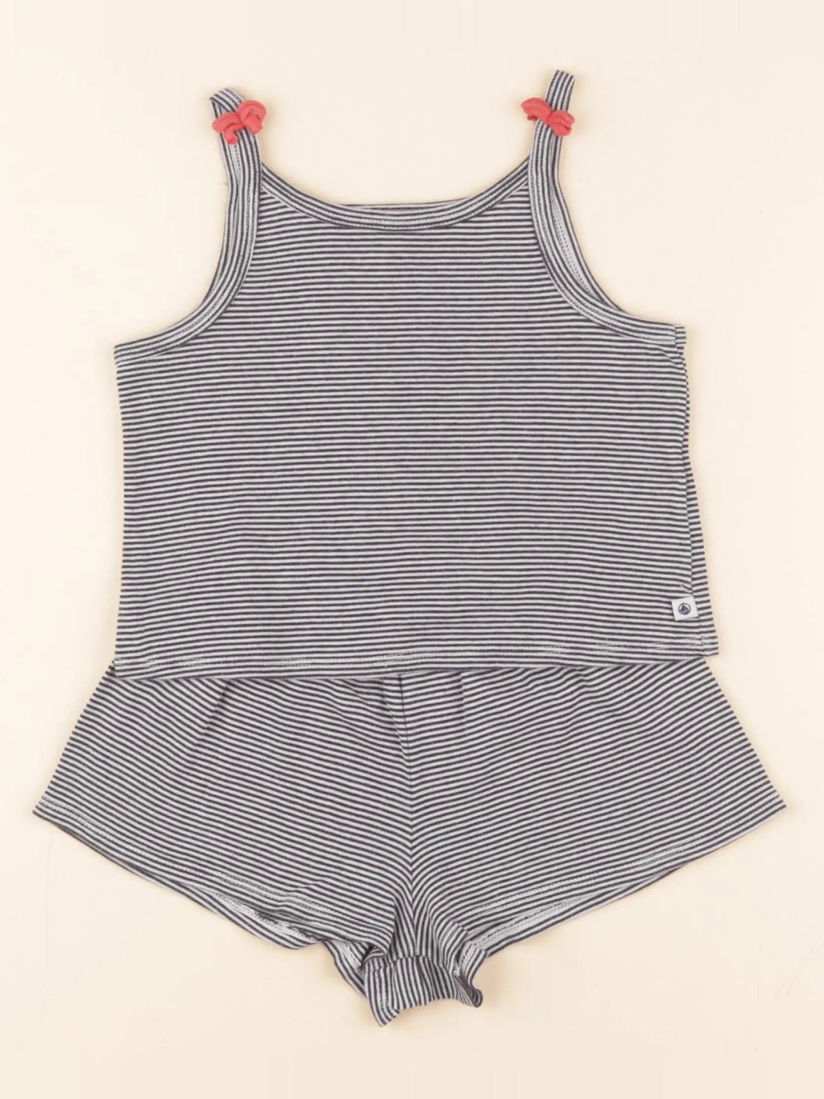 Pyjama coton bleu, blanc