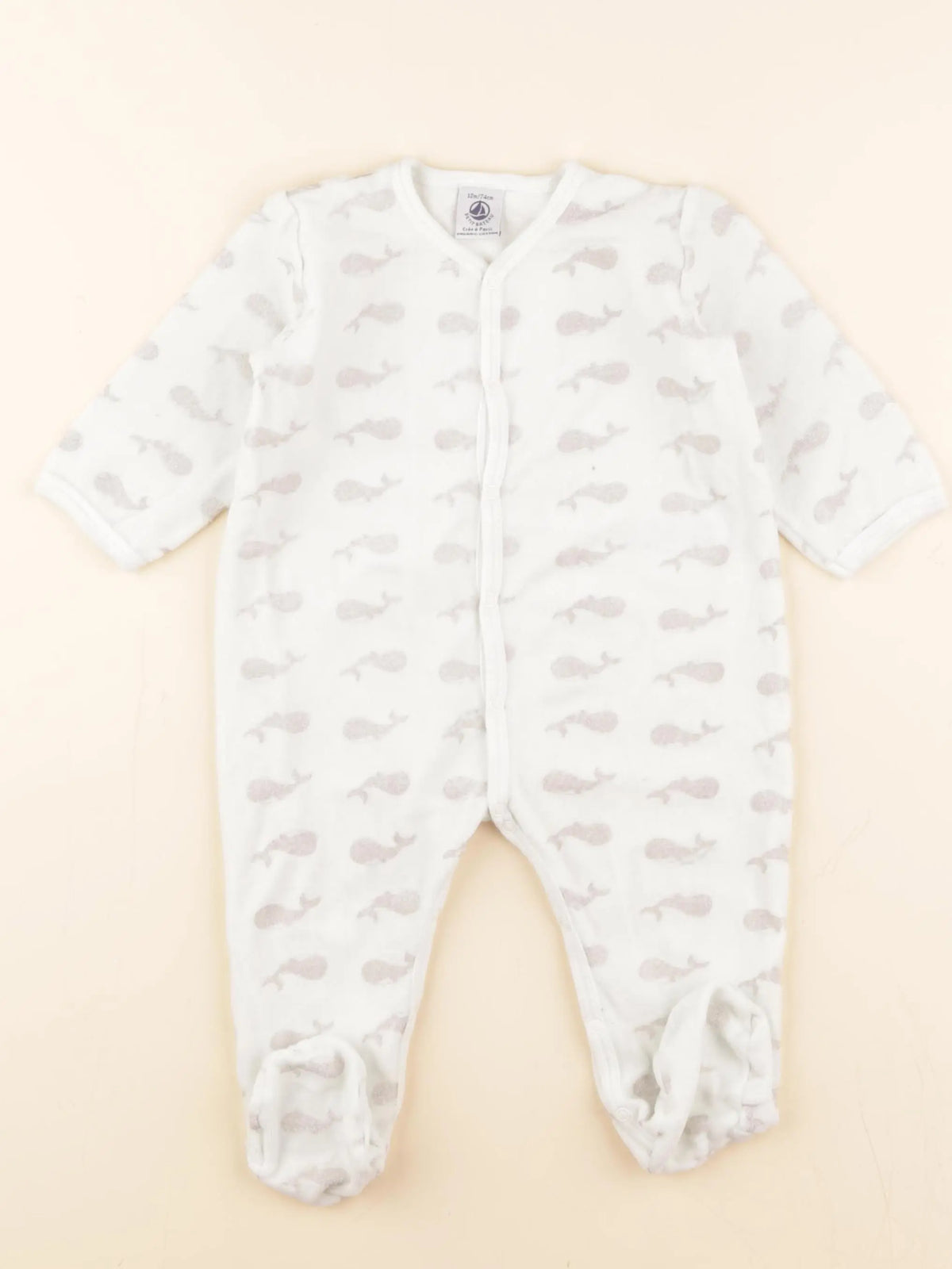 Pyjama velours blanc, argent