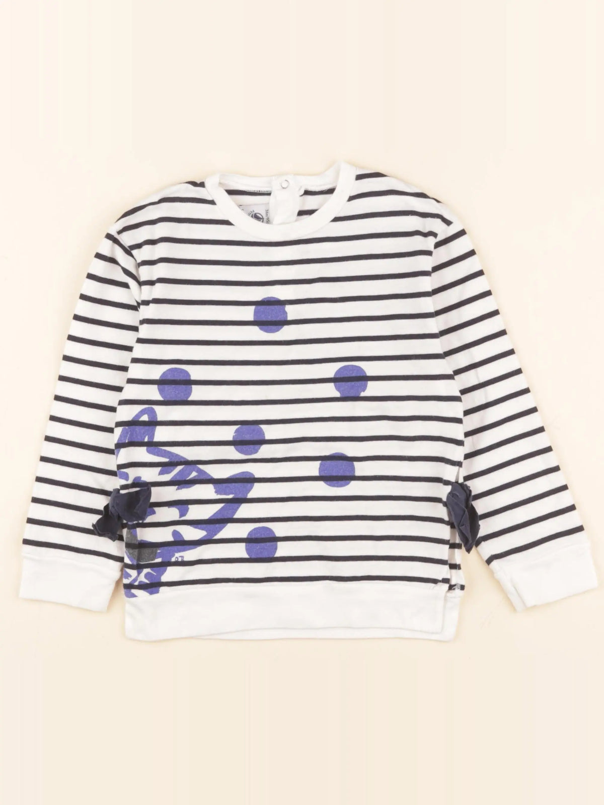 Tee-shirt blanc, bleu