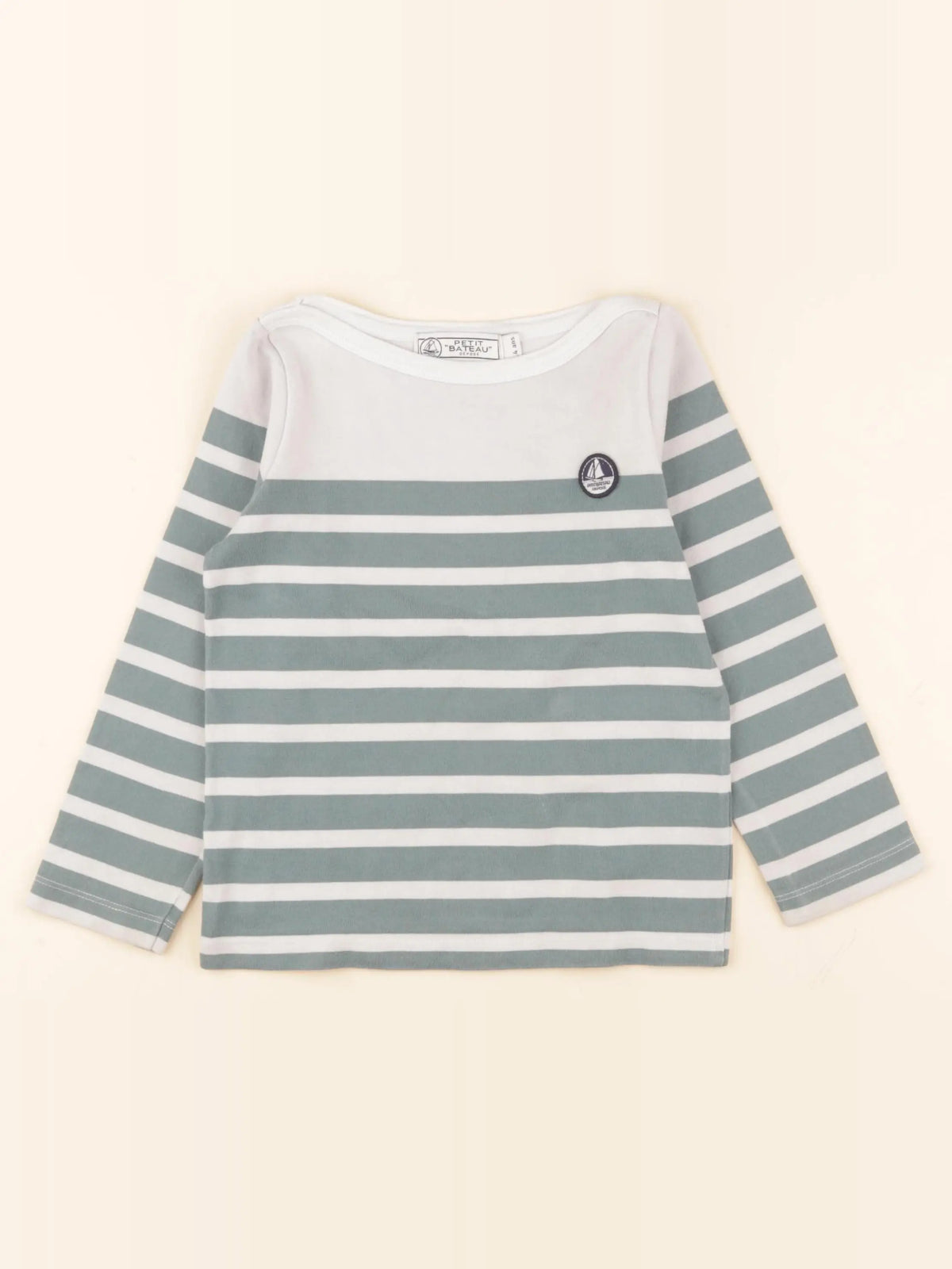 Tee-shirt beige, vert