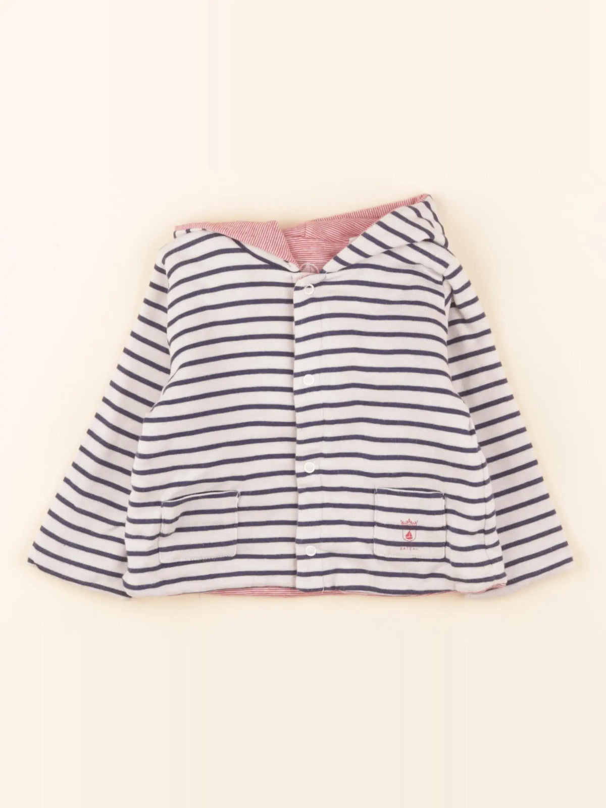Sweat bleu, blanc