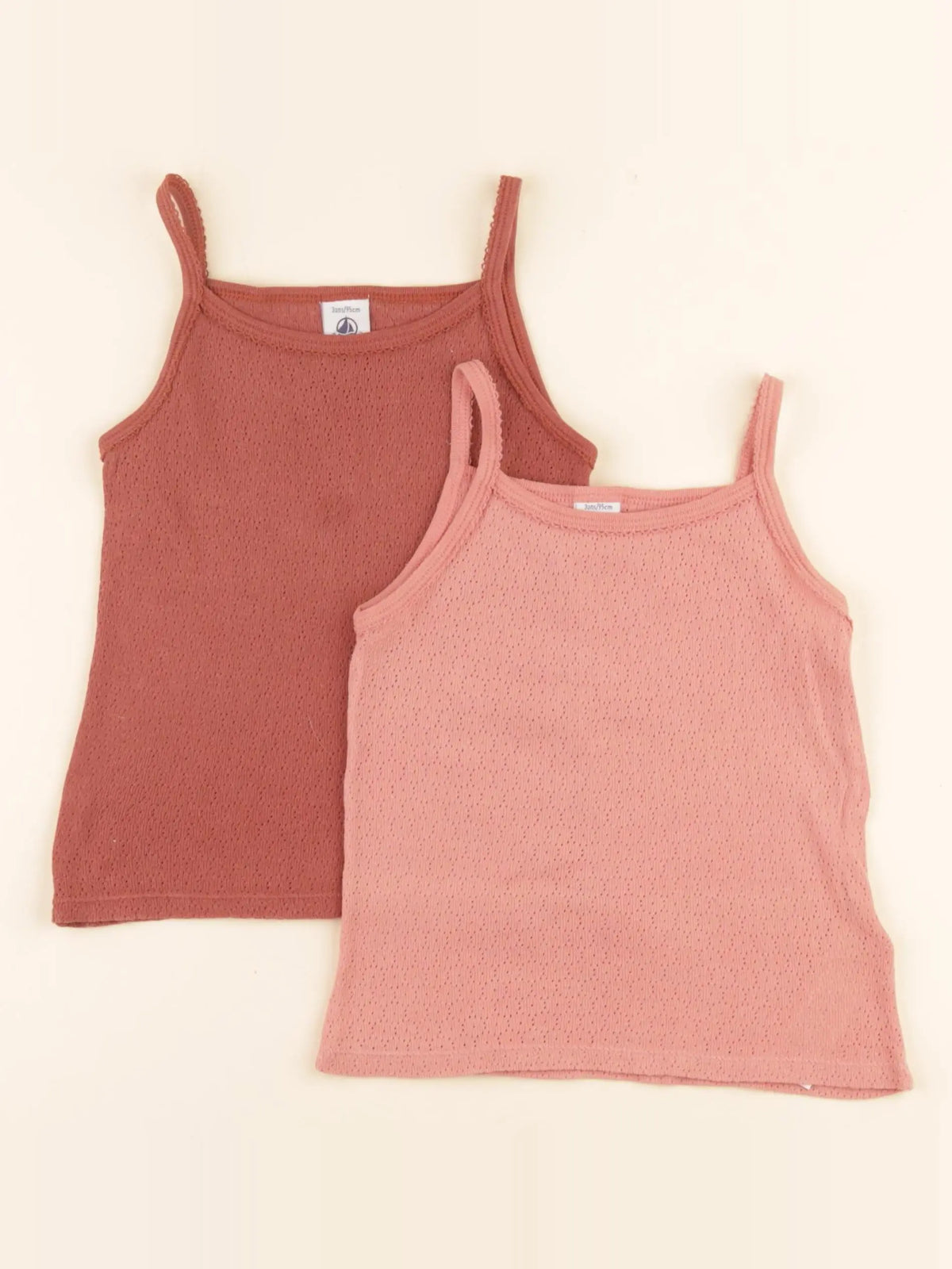 Lot de 2 maillots de corps rose