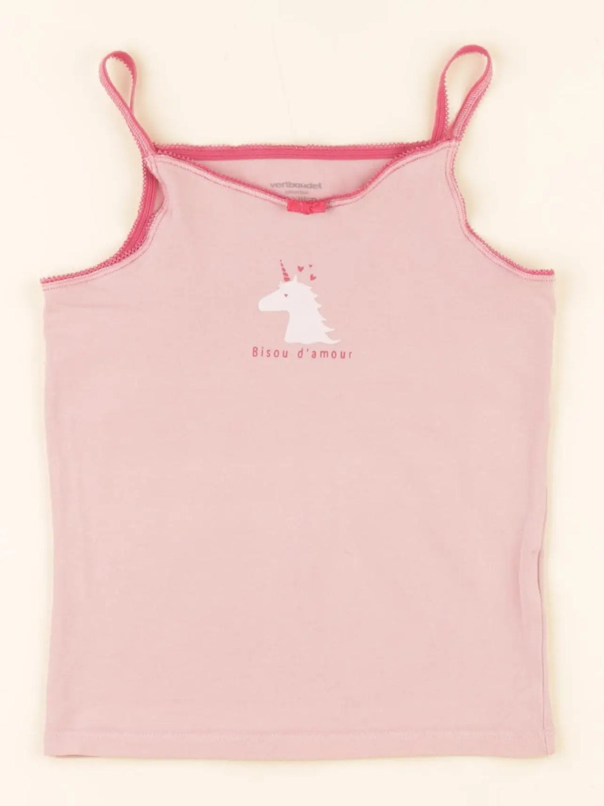 Vertbaudet - maillot de corps rose - 6 ans