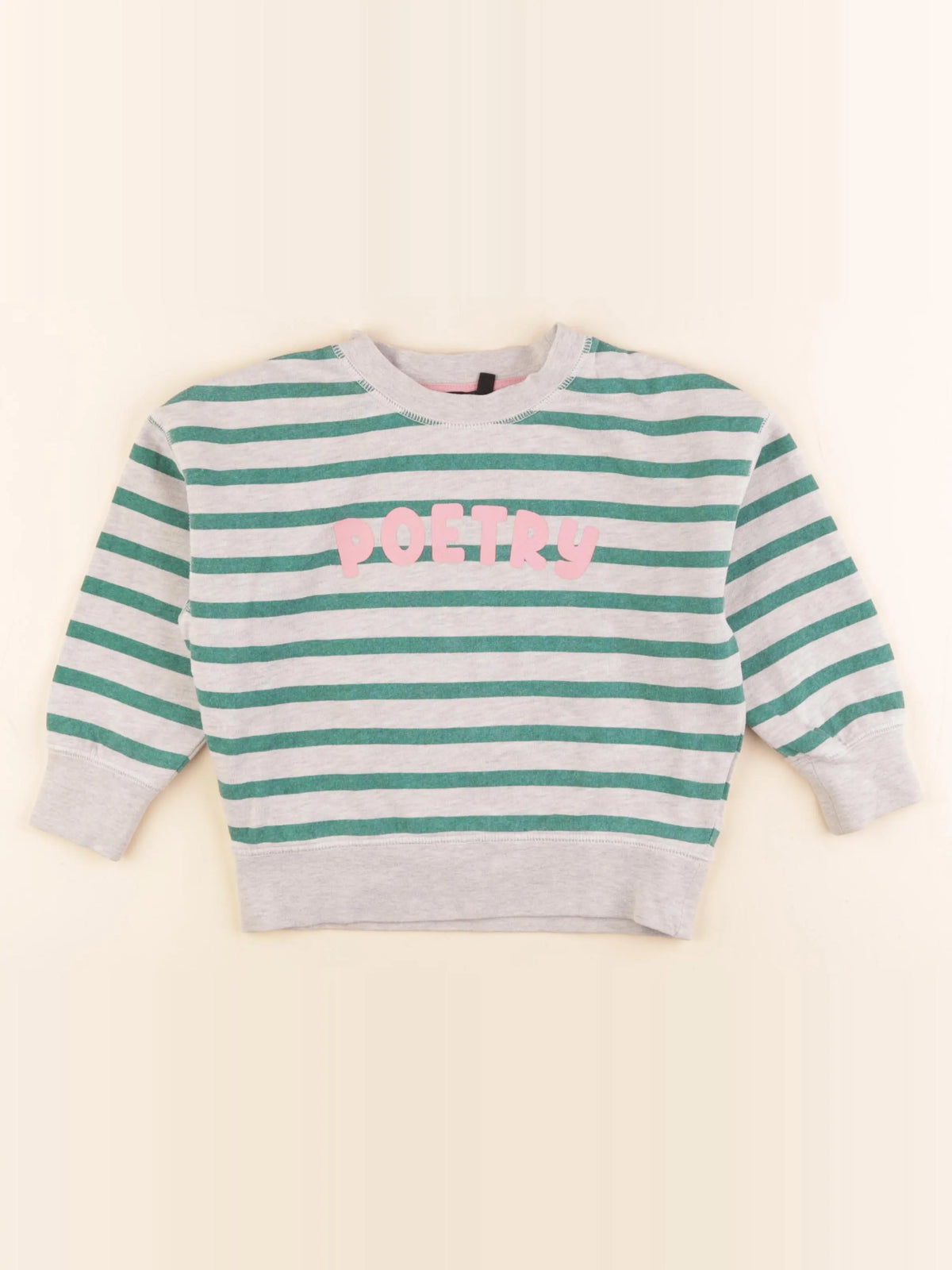 Monoprix - sweat vert, gris - 5 ans