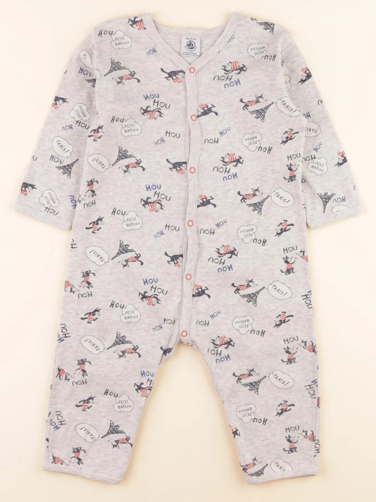 Pyjama coton gris