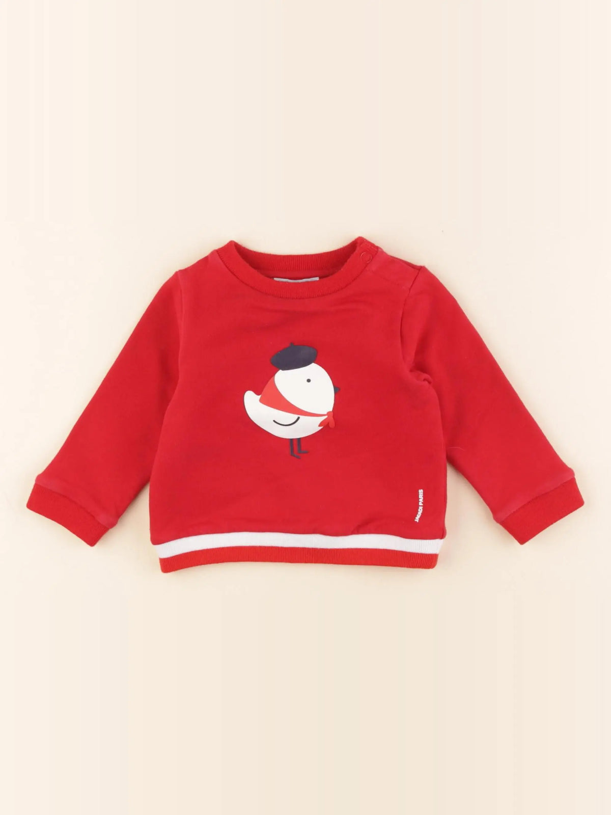 Jacadi - sweat rouge - 12 mois