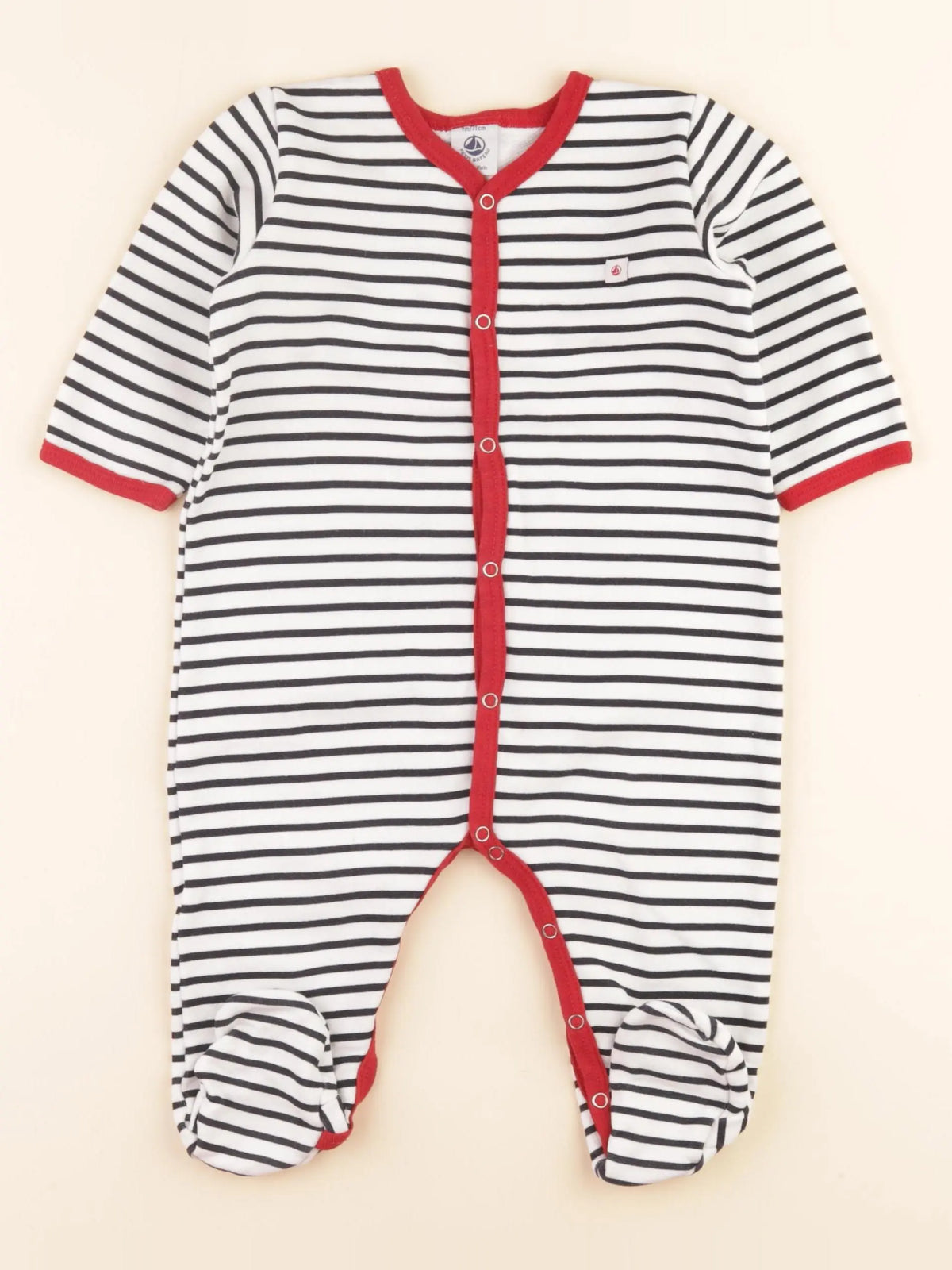 Pyjama coton bleu, blanc